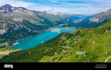 Aerial View Silvaplana Engadin Switzerland Hi Res Stock Photography And