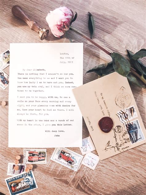 Typewriter Love Letter Handmade Vintage T Wax Seal Etsy Uk Pen