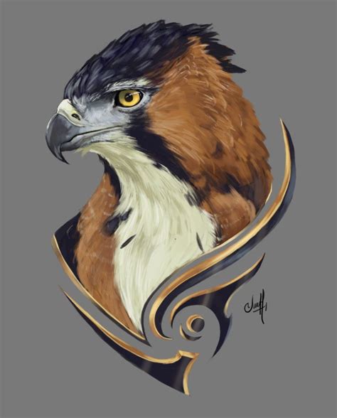 Ornate Hawk Eagle Eagle Painting Animal Paintings Bird Art