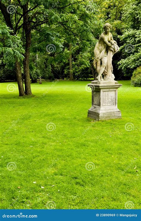 Naked Nymph Statue In The Ornamental Park Stock Image Image Of Diva