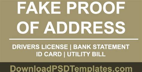 Grab now fully editable verizon utility bill template psd from our website fake id card makers and put your own info to create a verizon phone bill template and ready your own novelty documents. Fake Proof of Address residence (With images) | Psd template downloads, Poster mockup free, Free ...