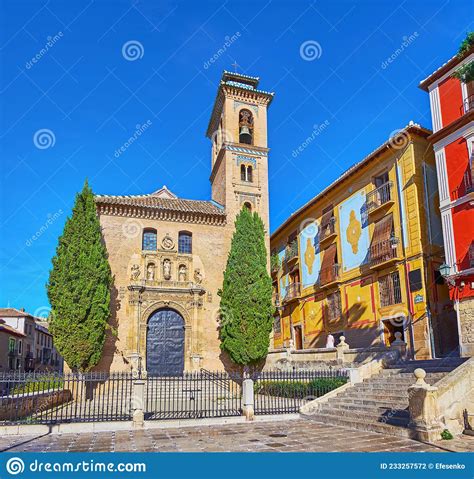 The Church Of St Gil And St Anna In Plaza De Santa Ana Granada Spain