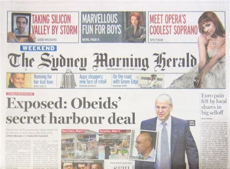 The sydney morning herald, first printed in 1831, has long been one of australia's most venerable newspapers. A merged Saturday and Sunday SMH newspaper?