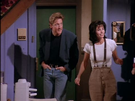 Monica From Friends First Episode Wearing High Waisted Trousers And