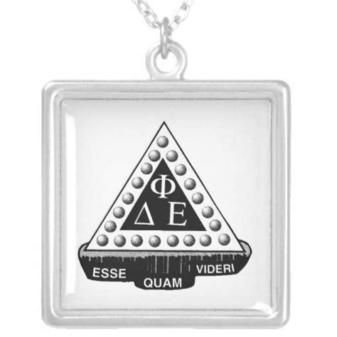 Delta Phi Epsilon Badge Personalized Necklace Delta Phi Epsilon