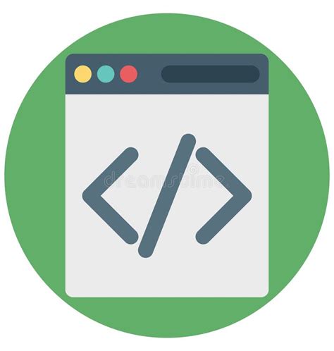 Html Coding Color Vector Icon Which Can Easily Modify Or Edit Stock