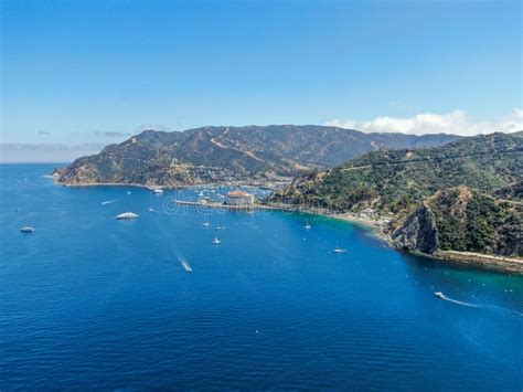 Aerial View Of Avalon Bay Santa Catalina Island Usa Stock Image