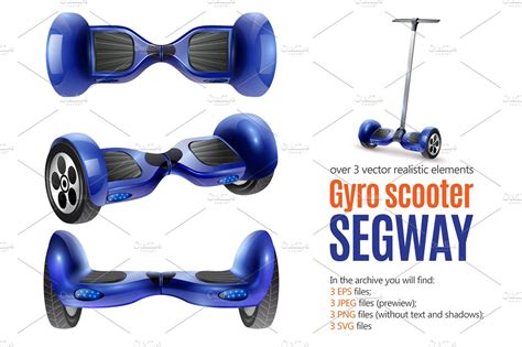 Gyro Scooter And Segway Set Graphic Objects ~ Creative Market
