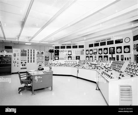 Control Room Shippingport Atomic Power Station C 1977 Stock Photo
