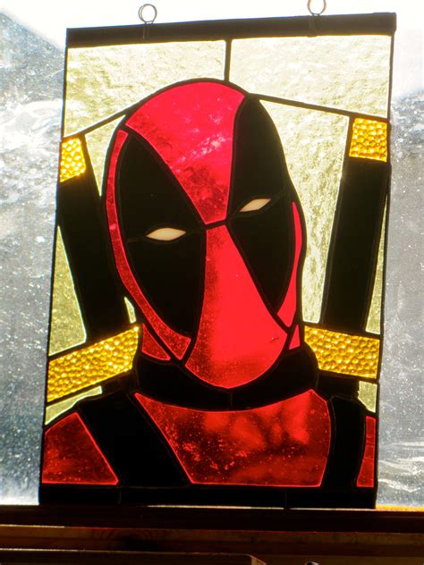 Deadpool Sun Catcher Stained Glass Stained Glass
