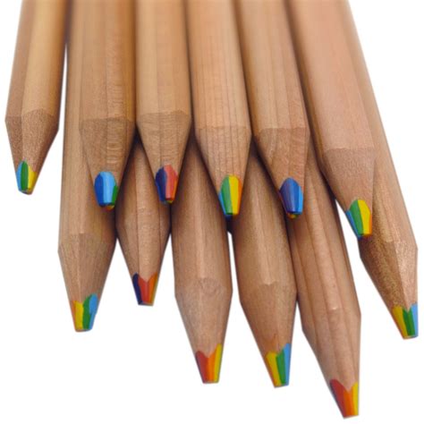 Rainbow Pencils - 7 Colors in 1 Pencil made from Natural Cedar (Bundle of 12) Writes in a ...