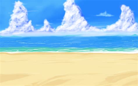 Big Anime Style Beach Background By Wbd On DeviantArt