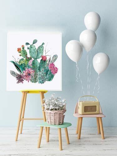 5D Cactus Diamond Painting Kits For Adults Beginners DIY Plant Flower