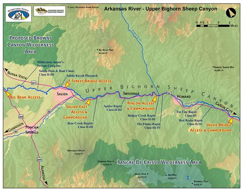 Arkansas River Boating Maps Colorado Wilderness Aware