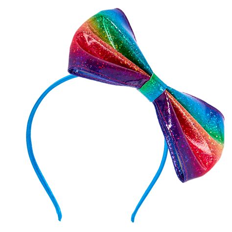 Claires Claires Rainbow Glitter Bow Headband At £48 Love The Brands
