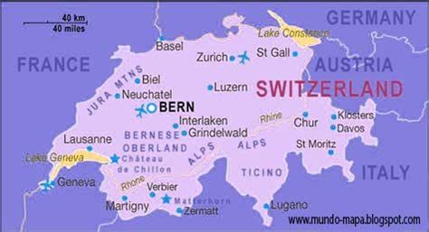 Mapa geografico de francia con la geografia francesa. Suiza Mapa Geografi Político | Mapas