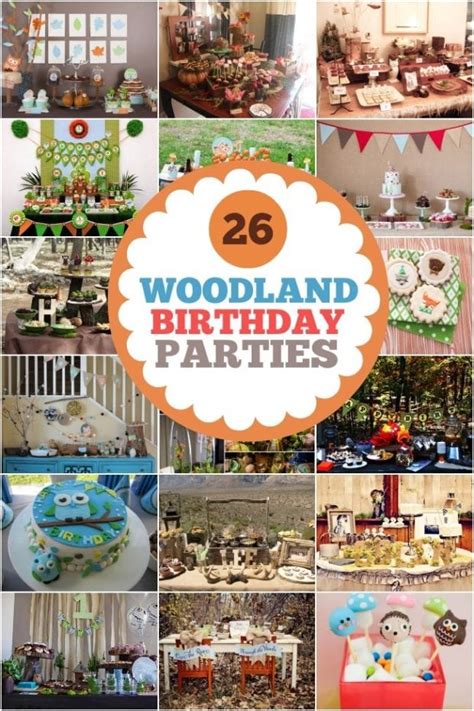 Blulu 7 pieces woodland animals centerpieces honeycomb party supplies 3d woodland creature themed birthday table decorations for baby shower wedding theme party. 26 Woodland Themed Boy Party Ideas | Spaceships and Laser ...