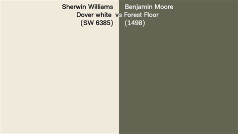 Sherwin Williams Dover White Sw 6385 Vs Benjamin Moore Forest Floor
