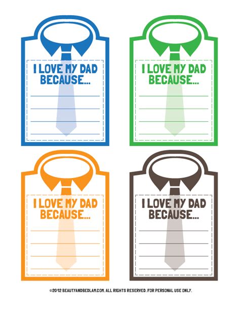 I Love My Dad Because… (Free Father’s Day Printable)  Jen Schmidt