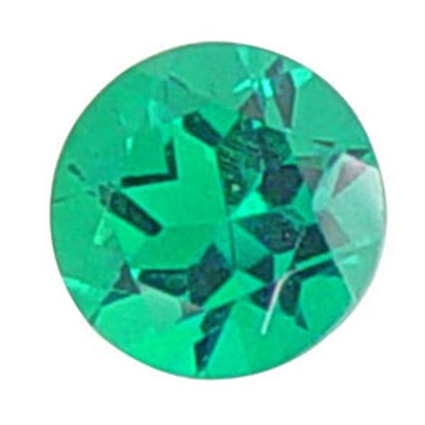 Round Lab Created Emerald