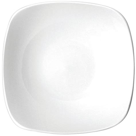 International Tableware® Quad™ 16 Oz Square Warm White Porcelain Soup Plate
