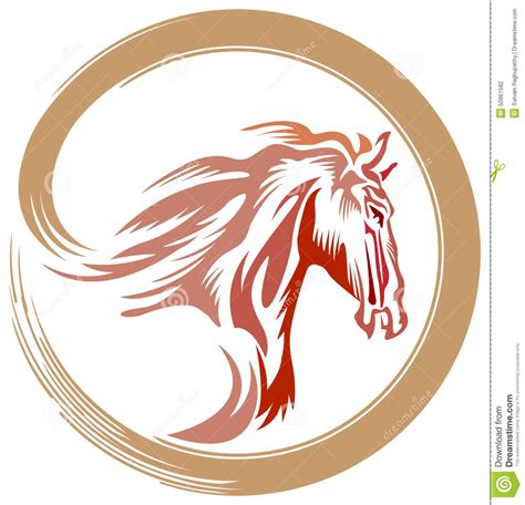 Horse logo stock vector. Illustration of domestic, force - 50961582