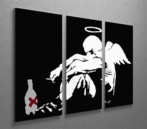 Banksy Fallen Angel 3 Split Canvas Print Canvas Art Rocks
