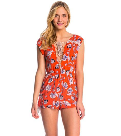 Minkpink Floating In The Tropics Cover Up Romper At