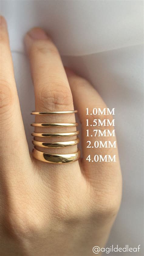 Popular Wedding Ring Width Comparison A Gilded Leaf Jewelry