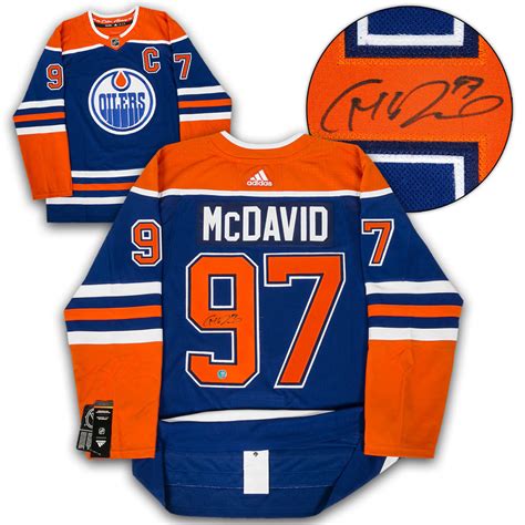 Connor Mcdavid Edmonton Oilers Signed Blue Alt Adidas Authentic Hockey