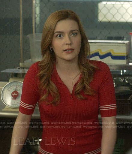 Wornontv Nancys Red Striped Polo On Nancy Drew Kennedy Mcmann