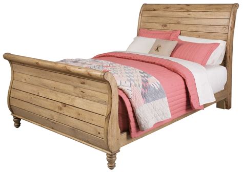 Homecoming Vintage Pine Queen Sleigh Bed From Kincaid 33 150p