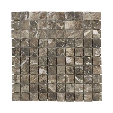 Jeffrey Court Emperador 12 In X 12 In X 8 Mm Marble Mosaic Floorwall