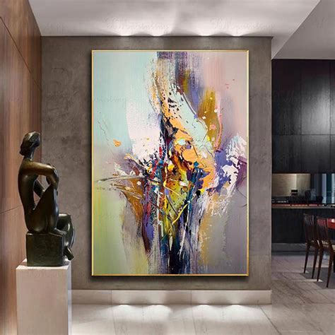 Gold Art Painting Abstract Canvas Painting Abstract Acrylic Modern