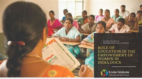 Role Of Education In The Empowerment Of Women In India