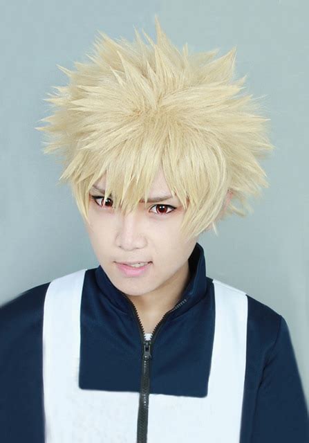 My Boku No Hero Academia Bakugou Katsuki Bakugo Short Linen Blonde Heat