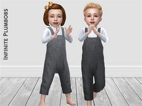 Toddler Denim Dungarees By Infiniteplumbobs At Tsr Sims 4 Updates