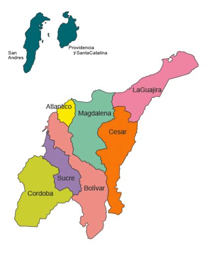 Regiones De Colombia Y Sus Departamentos Tierra Colombiana