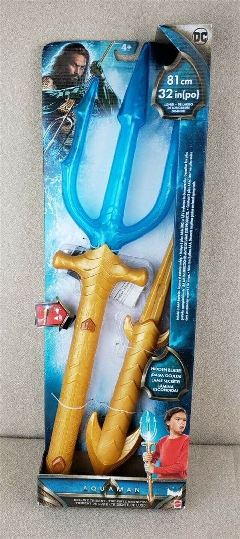 Mattel Aquaman Deluxe Trident Toy Lights And Sounds Justice League Rare