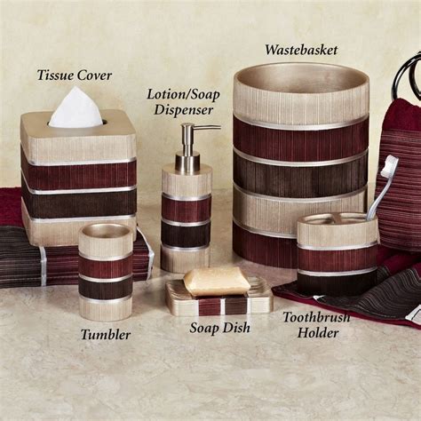 Get it as soon as thu, jul 8. Glamorous Red Bathroom Accessories Sets With Red, Brown ...
