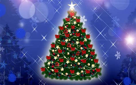 Download Colorful Sparkling Christmas Tree Wallpaper
