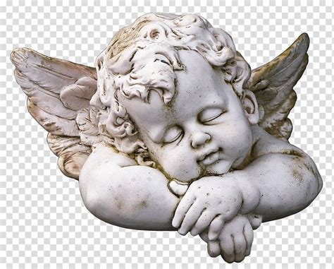 Free Download Cherub Angel Figurine Sculpture Statue Top View Transparent Background Png