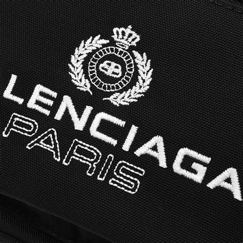The total size of the downloadable vector file is a few mb and it contains the balenciaga logo in.eps format along with the.gif image. Balenciaga Paris Logo Waist Bag Black | END.