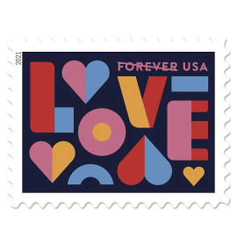 Love 2021 Usps Forever Postage Stamps Us Postal First Class Etsy