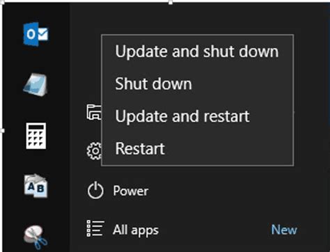 Disable Update And Restart And Update And Shut Down In Windows 10