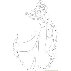 Sleeping Beauty Aurora Dot To Dot Printable Worksheet Connect The
