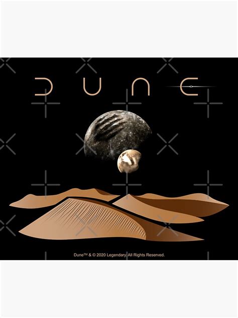 Dune Landscape With Moons Of Arrakis Sticker For Sale By Reconocer