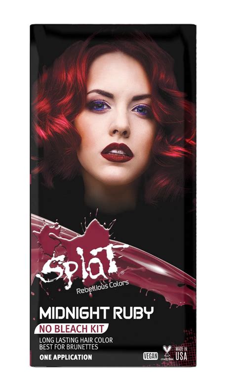 Splat Midnight Ruby Hair Dye Semi Permanent Red Color Lasting Hair Color Dyed