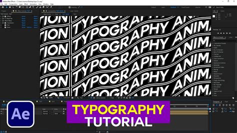 Typography Animation In After Effects After Effects Tutorials Youtube