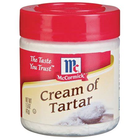 Here's everything you ever need to know about the cream of tartar (potassium hydrogen tartrate) is a white, powdery, acidic substance that's often used to stabilize whipped egg whites. McCormick Cream of Tartar Powder, 1.5 Oz - Walmart.com